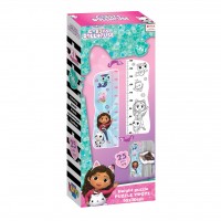 пъзел за измерване на ръст подов много голям с 25  огромни елементи за под и размер 95х30 Къщата на Габи с възможност за оцветявание на гърба 2.2 мм дебелина на елемента кутия 45х19х7